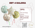 Set 4 folija balona - Prestige