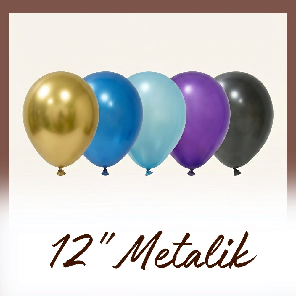 12" Metalik Baloni - 30 cm
