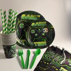 Gaming party set za deciji rodjendan case, tanjiri, slamcice baner - Prestige
