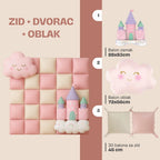 Prestige komplet dekoracija – zid od balona, oblak i zamak