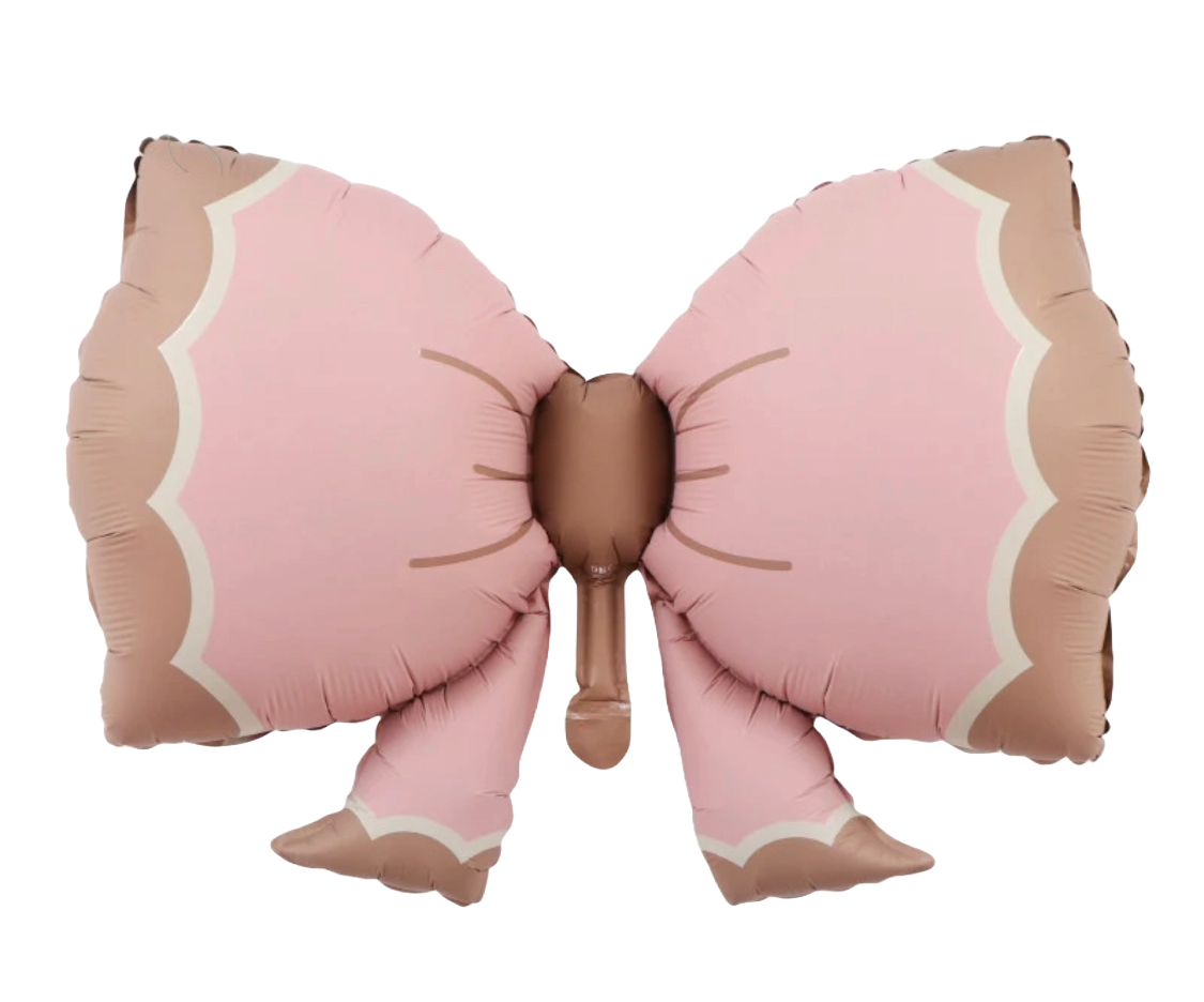 Pastelno roze mašna balon 91cm