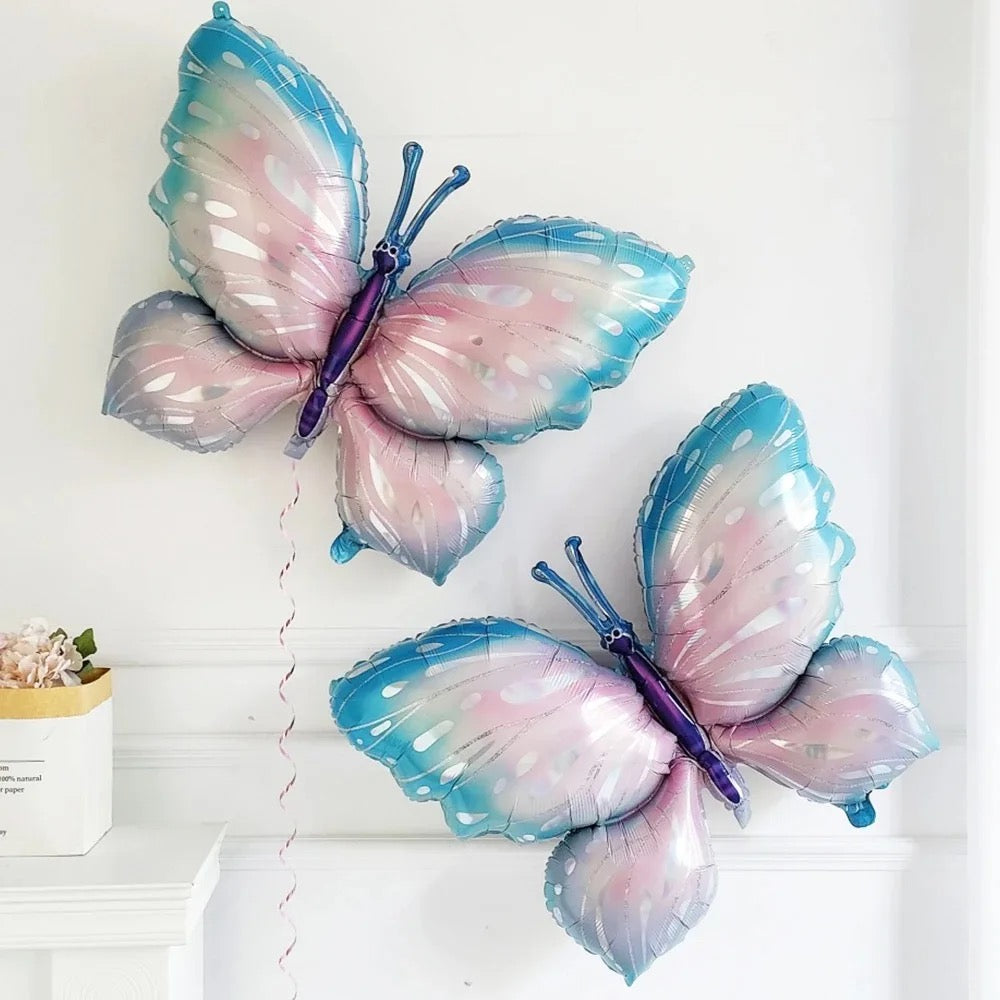 Balon plavo rozi leptir 100cm - Prestige
