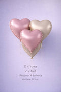 set folija balona srce roze bež 12 inča dekoracija